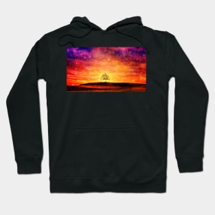 Lonely tree and big sky Hoodie